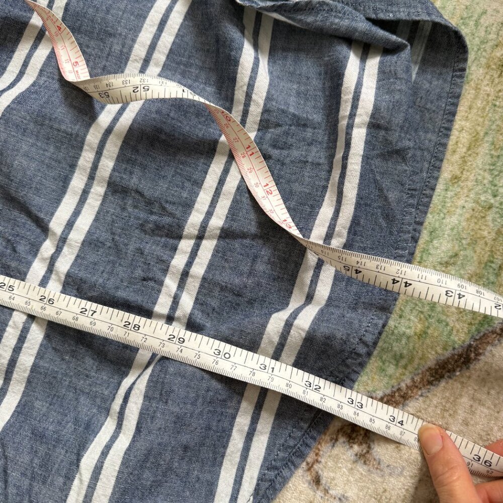 Loft Striped Chambray Cotton Shirtdress Size 6P - Picture 9 of 9